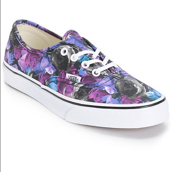 vans with purple flowers